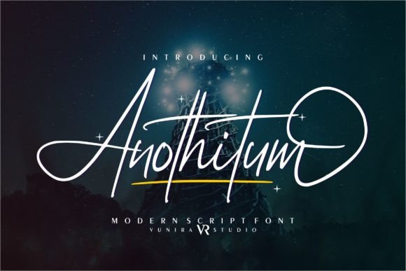 Anothitum: A Modern Script Font for Polished Branding