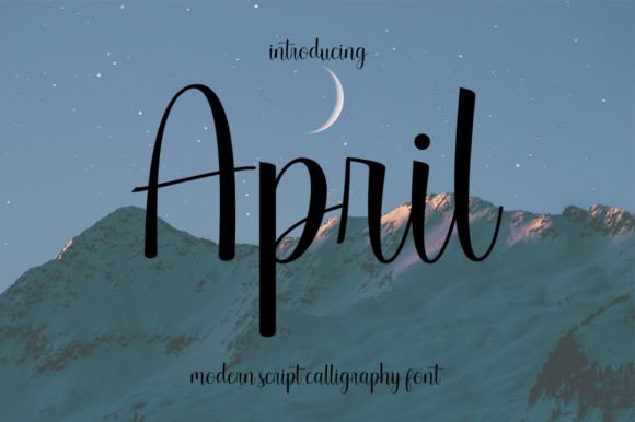 April: A Romantic Script Font for Web Design