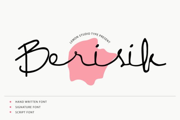 Berisik: A Signature Script Font for Editorial Elegance