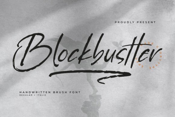 Blockbustter: A Handwritten Brush Font for Creative Branding
