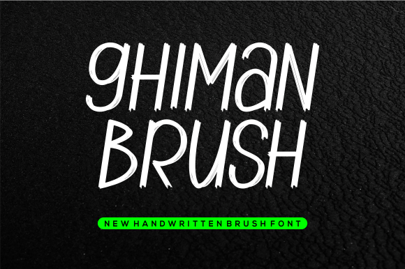 Ghiman Brush: A Script Font for Creative Projects