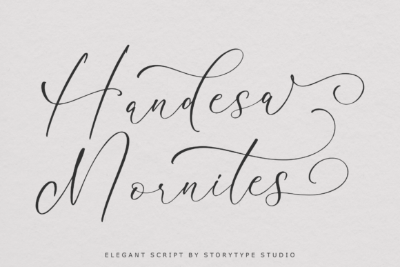 Handesa Mornites: A Luxurious Script Font for Your Brand