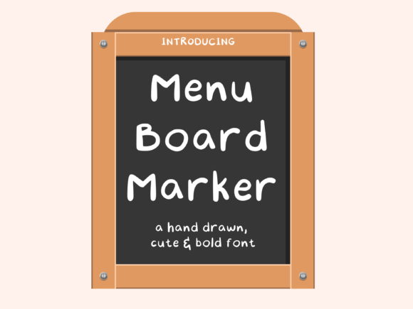 Menu Board Marker: A Friendly Font for Creative Branding