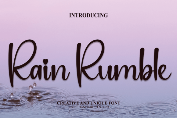 Rain Rumble: A Handwritten Font for Creative Branding