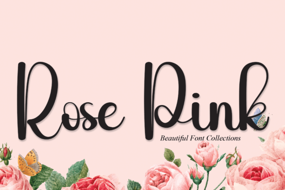 Rose Pink Font for Handmade Creations