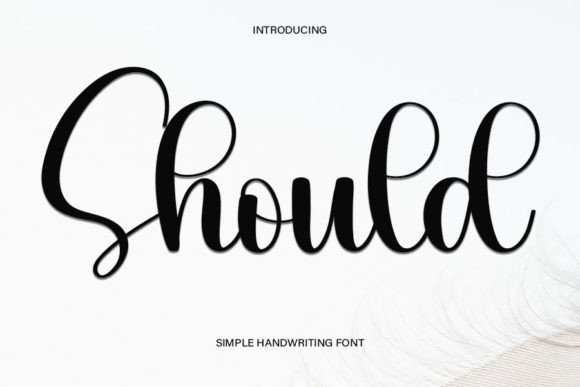 Should – A Handwritten Font for Editorial Design