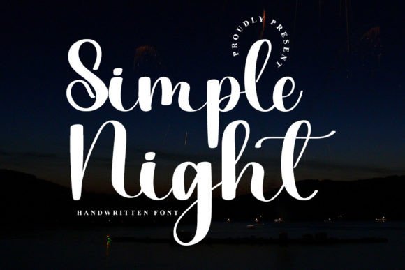 Simple Night: A Handwritten Font for Editorial Elegance
