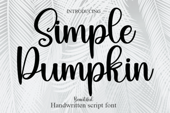 Simple Pumpkin Font for Handmade Projects